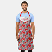 Custom Koala Family Red Christmas Schürze (Getragen)