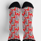 Custom Koala Family Red Christmas Socken (Oben)