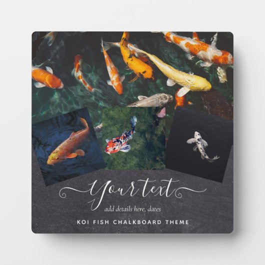 Custom KOI FISH Foto Collage Geschenk für Männer Fotoplatte (Vorderseite)