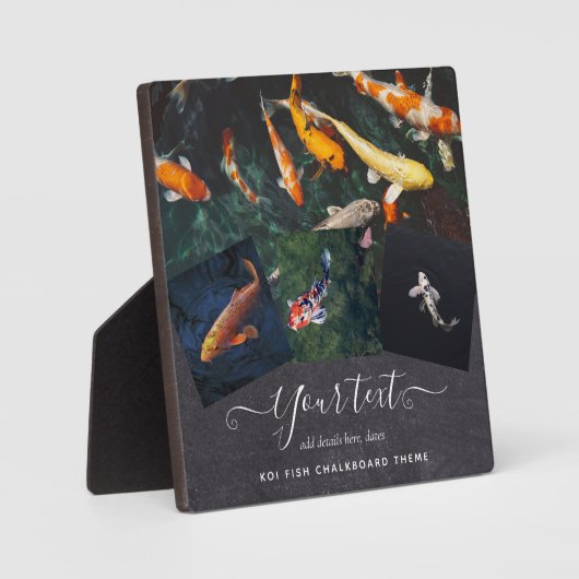 Custom KOI FISH Foto Collage Geschenk für Männer Fotoplatte (Vorderseite)