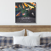 Custom KOI FISH Foto Collage Geschenk für Männer Leinwanddruck (Insitu (Schlafzimmer))