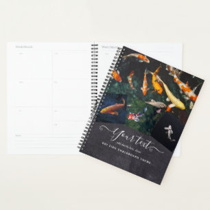 Custom KOI FISH Foto Collage Geschenk für Männer Planer