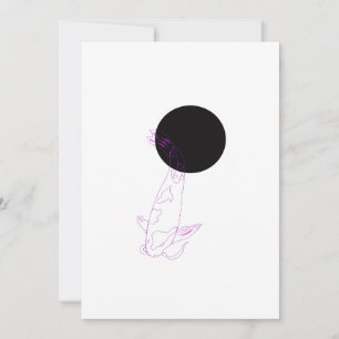 Custom Koi-fish Minimalismus Grußkarte Feiertagskarte