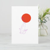 Custom Koi-fish Minimalismus Grußkarte Feiertagskarte (Stehend Vorderseite)
