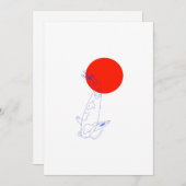 Custom Koi-fish Minimalismus Grußkarte Feiertagskarte (Vorne/Hinten)