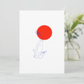 Custom Koi-fish Minimalismus Grußkarte Feiertagskarte (Stehend Vorderseite)