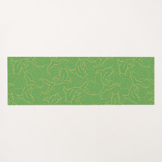 Custom Koi Fish Pond Fitness Meditation Yogamatte (Rückseite (Horizontal))