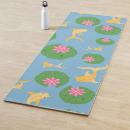Custom Koi Fish Pond Fitness Meditation Yogamatte