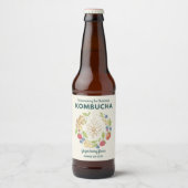 Custom Kombucha Botanical Bottle Label Bierflaschenetikett (Vorderseite)