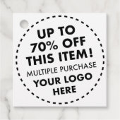 Custom Kraft 70% Rabatt für Bulk Buy Wedding Geschenkanhänger (Vorderseite)