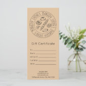 Custom Kraft Bakery Gift Certificate (Stehend Vorderseite)