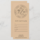 Custom Kraft Bakery Gift Certificate (Vorne/Hinten)