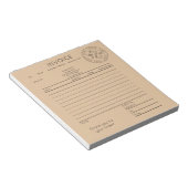 Custom Kraft Bakery Invoice  Notizblock (angewinkelt)