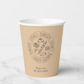 Custom Kraft Bakery Paper Cups with Logo  Pappbecher (Vorderseite)