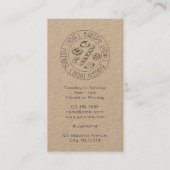 Custom Kraft Business Card with Hand-Drawn Logo Visitenkarte (Vorderseite)