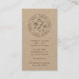 Custom Kraft Business Card with Hand-Drawn Logo Visitenkarte