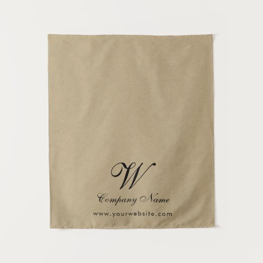 Custom Kraft Business Table Runner Banner Script Wandteppich (Vorderseite)