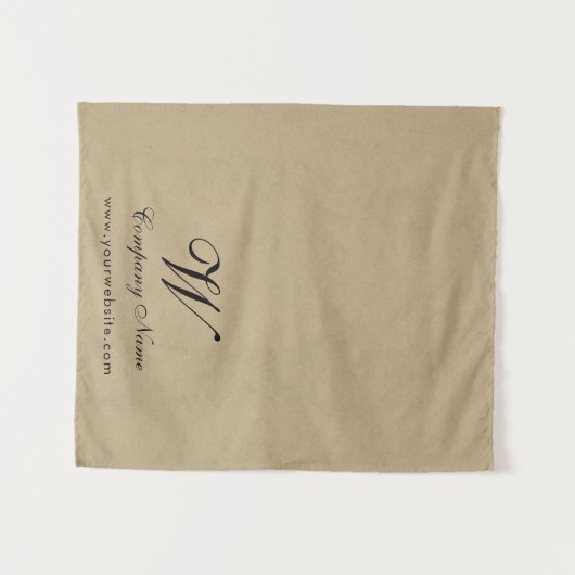 Custom Kraft Business Table Runner Banner Script Wandteppich (Vorderseite (Horizontal))