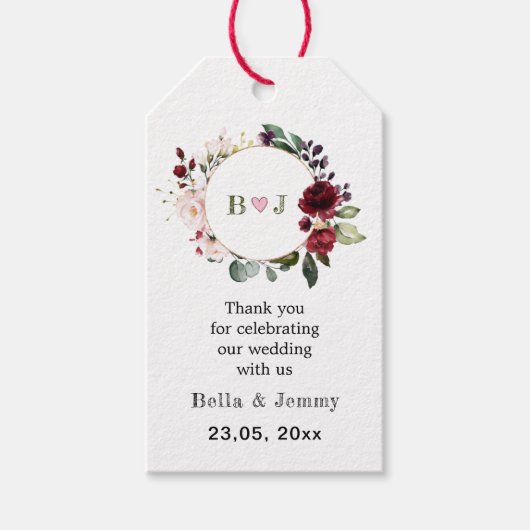 Custom Kraft Paper, Personalisiert Wedding, vielen Geschenkanhänger (Vorderseite)