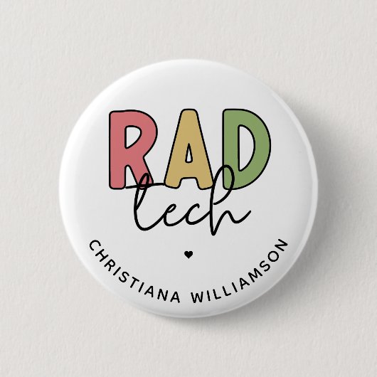 Custom Krass Tech Radiologiologist Radiology Button (Vorderseite)