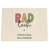 Custom Krass Tech Radiologiologist Radiology Große Geschenktüte (Vorderseite)