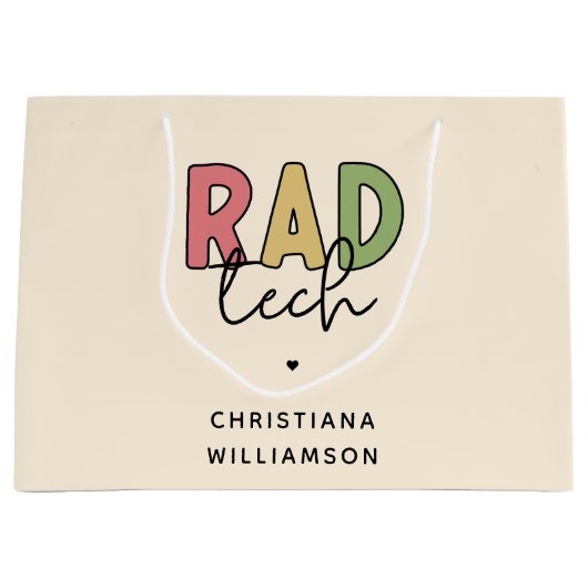 Custom Krass Tech Radiologiologist Radiology Große Geschenktüte (Vorderseite)
