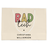 Custom Krass Tech Radiologiologist Radiology Große Geschenktüte (Rückseite)