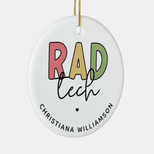 Custom Krass Tech Radiologiologist Radiology Keramik Ornament (Rechts)