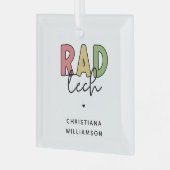 Custom Krass Tech Radiologiologist Radiology Ornament Aus Glas (Vorderseite links)