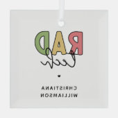 Custom Krass Tech Radiologiologist Radiology Ornament Aus Glas (Rückseite)