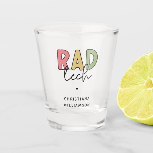 Custom Krass Tech Radiologiologist Radiology Schnapsglas (Vorderseite)