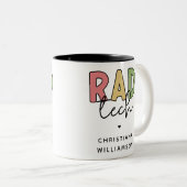 Custom Krass Tech Radiologiologist Radiology Zweifarbige Tasse (VorderseiteRechts)