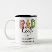 Custom Krass Tech Radiologiologist Radiology Zweifarbige Tasse (Links)