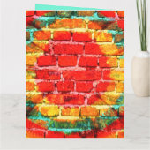 Custom Krawatte Die Peace Sign Brick Wall Graffiti Karte (Rückseite)