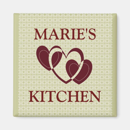 CUSTOM KÜCHEN MAGNET..FÜGEN SIE IHREN NAMEN HINZU MAGNET (Vorne)