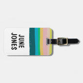 CUSTOM kühne moderne, einfache Streifen farbig Gepäckanhänger (Vorderseite horizontal)