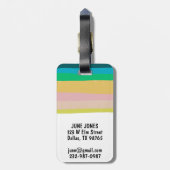 CUSTOM kühne moderne, einfache Streifen farbig Gepäckanhänger (Rückseite vertikal)