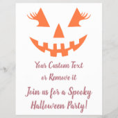 Custom Kürbislaterne Pumpkin Halloween Einladung Flyer (Vorne)