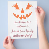 Custom Kürbislaterne Pumpkin Halloween Einladung Flyer (Hand)
