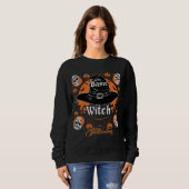 Custom Kürbislaterne Skull Halloween Hexenfrauen Sweatshirt (Vorne ganz)