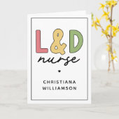 Custom L and D Nurse | Arbeitskräfte und Versorgun Karte (Gelbe Blume)
