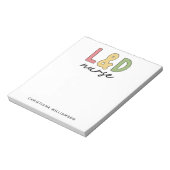 Custom L and D Nurse | Arbeitskräfte und Versorgun Notizblock (Rotiert)