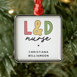 Custom L and D Nurse Arbeitskräfte und Versorgun Ornament Aus Metall