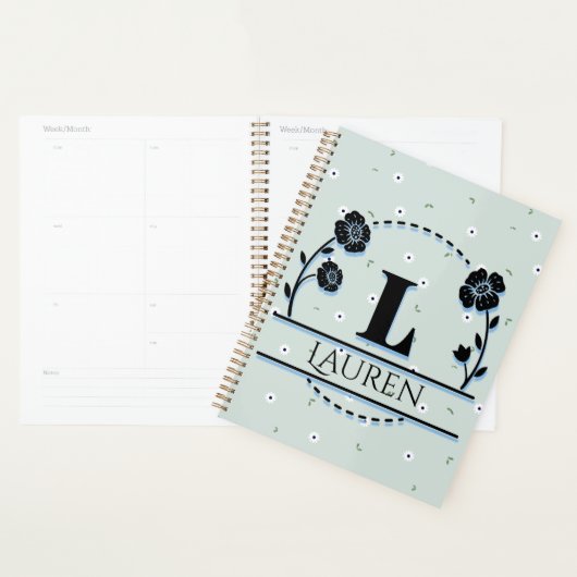 Custom L Name Planner, Blume Planner Planer (Anzeige)