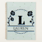Custom L Name Planner, Blume Planner Planer (Vorderseite)