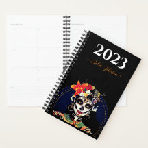 Custom LA CATRINA SUGAR SKULL 2023 Diary Agenda