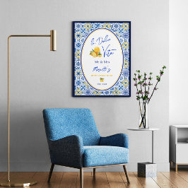 Custom La Dolce Vita Newlywed Coastal Home Poster