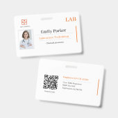Custom Lab ID Badge Template  Ausweis (Vorder- & Rückseite)