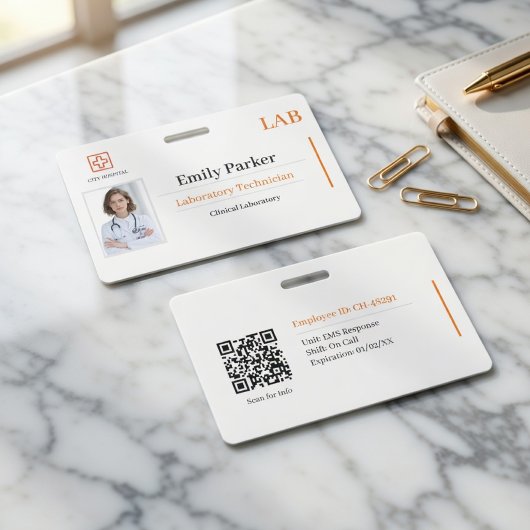 Custom Lab ID Badge Template  Ausweis