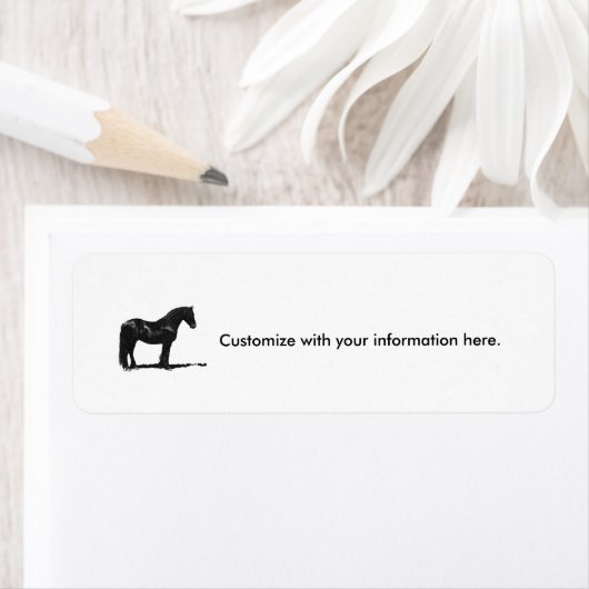 Custom Label - Friesian Horse (Insitu)